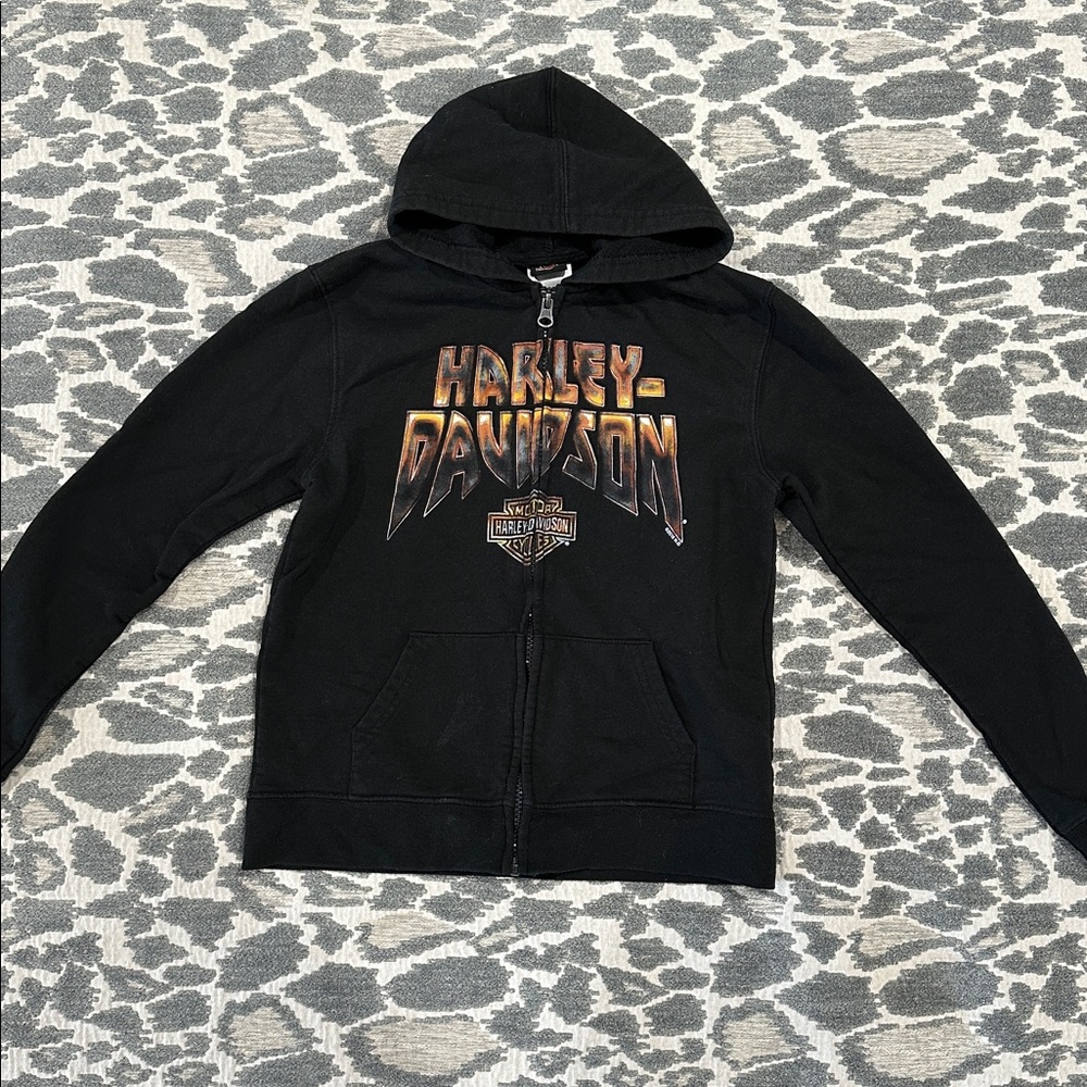 Harley Davidson kids Youth Zip up hoodie Size 10 unisex